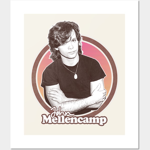 John J. Mellencamp // Retro Fan Art Design Wall Art by DankFutura